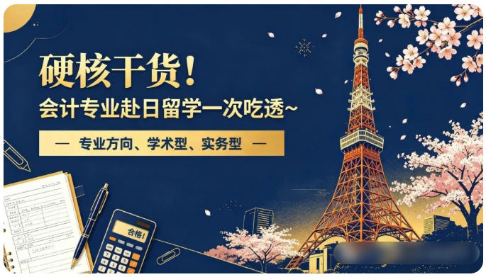 硬核干货!会计专业赴日留学一次吃透~